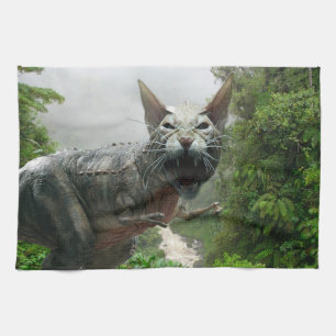Catasaurus Rex Tea Towel