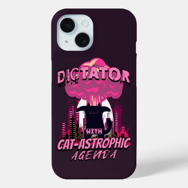 Catastrophic Funny Angry Cat Quote Case-Mate iPhone Case (Back)