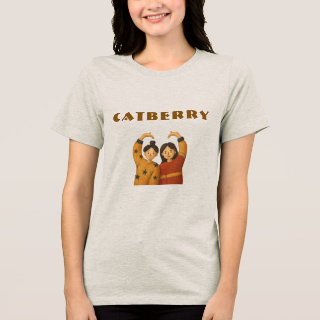 CATBERRY | Heart Hands Tri-Blend Shirt (Front)