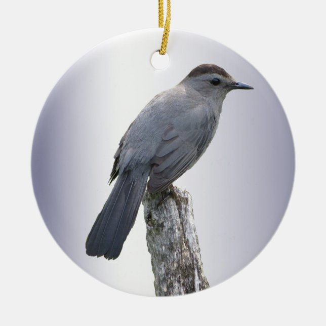 Catbird Ceramic Tree Decoration (Front)
