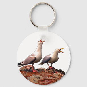 Catcalling Gulls Key Ring