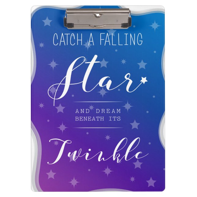 Catch a Falling Star Clipboard (Front)