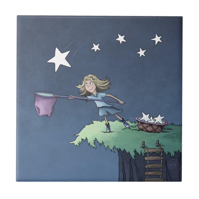 Catch a Falling Star - Collecting Wishes  Tile (Front)