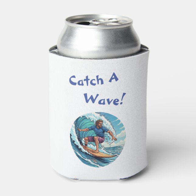 Catch-A-Wave Surfer Can Cooler (Can Front)