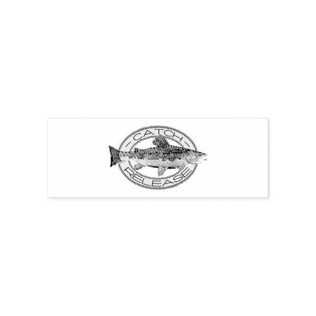 Catch and Release Brook Trout Fishing Self-inking Stamp (Design)