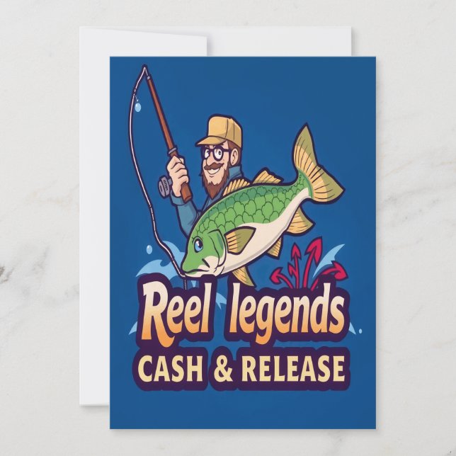 Catch and Release Fishing Adventure Invitation (Front)
