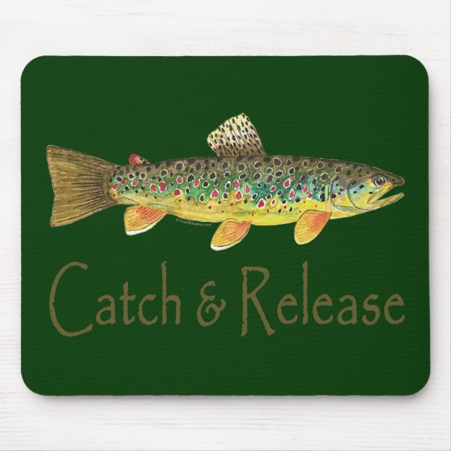 Catch and Release Fishing Mouse Pad (Front)