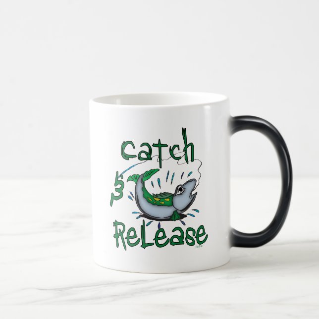 Catch and Release Fishing Shirts Magic Mug (Right)