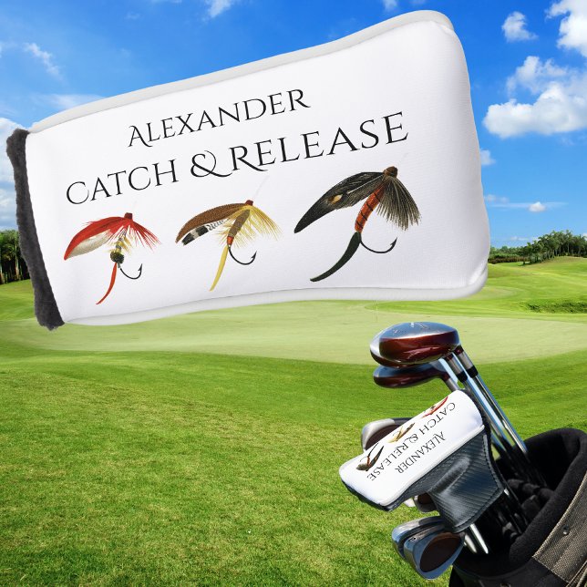 Catch and release Fly Fishing Fishermen Flyfishing Golf Head Cover (Creator Uploaded)