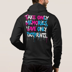 Catch Flights Not Feelings Rainbow Graffiti Quote Hoodie