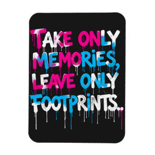 Catch Flights Not Feelings Rainbow Graffiti Quote Magnet