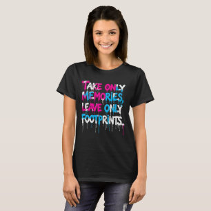 Catch Flights Not Feelings Rainbow Graffiti Quote T-Shirt
