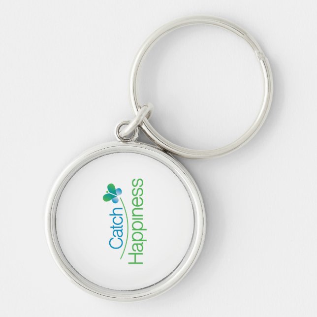 Catch Happiness in your moments! Key Ring (Front)
