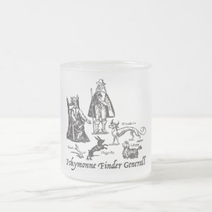 Catch hem all, 1647 frosted glass coffee mug