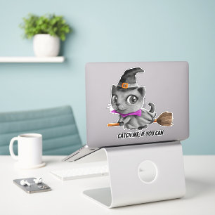 CATCH ME IF YOU CAN FUNNY CAT Sticker