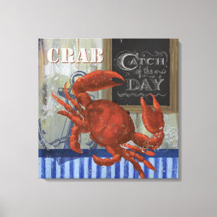 Catch of the day Seafood crab Canvas Print