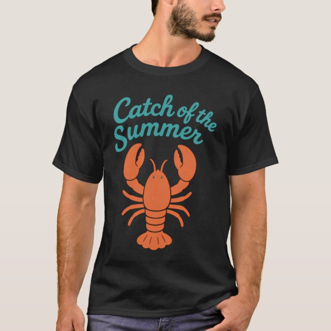 Catch of the Summer â€¢ Lobster Coastal Art Tee (Front)