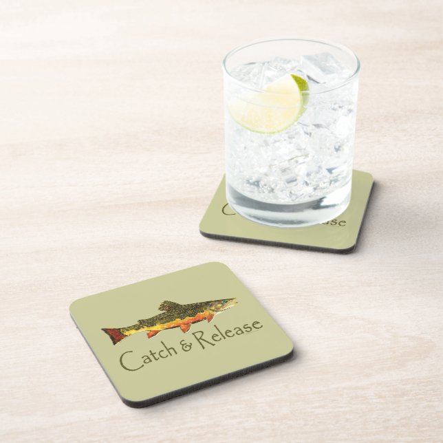Catch & Release Trout Fishing Coaster (Right Side)