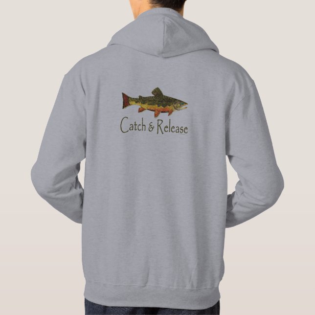Catch & Release Trout Fishing Hoodie (Back)
