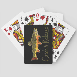 Catch & Release Trout Fishing Playing Cards