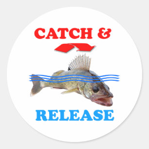Catch & Release Walleye fishing Classic Round Sticker