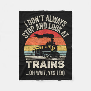 Catch Some Rays Vintage Retro I Don't Always Stop Fleece Blanket