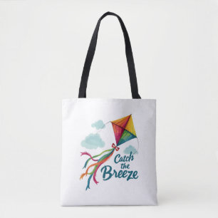 Catch The Breeze Flying Kite Tote Bag