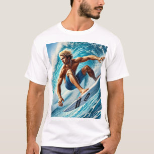 Catch the Perfect Wave – Dynamic Surfer T-Shirt