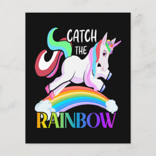 Catch the Rainbow Unicorn Design Flyer