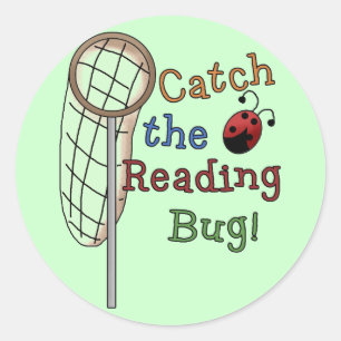Catch the Reading Bug Tshirts and Gifts Classic Round Sticker