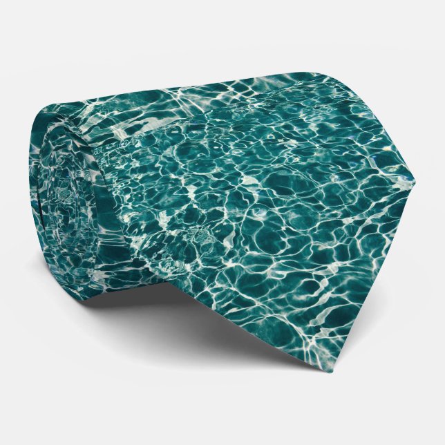 Catch the Wave: Azure Ocean Tie (Rolled)