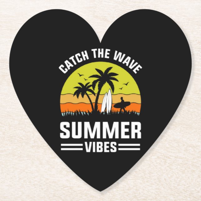 Catch The Wave Summer Vibes-64193 Paper Coaster (Front)