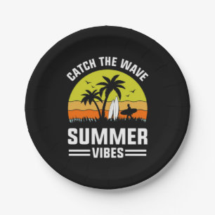 Catch The Wave Summer Vibes-64193 Paper Plate