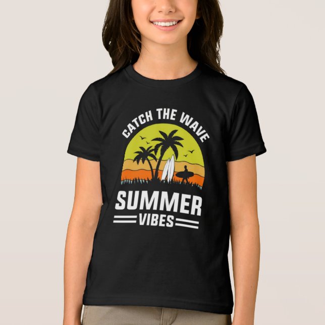 Catch The Wave Summer Vibes-64193 Tri-Blend Shirt (Front)