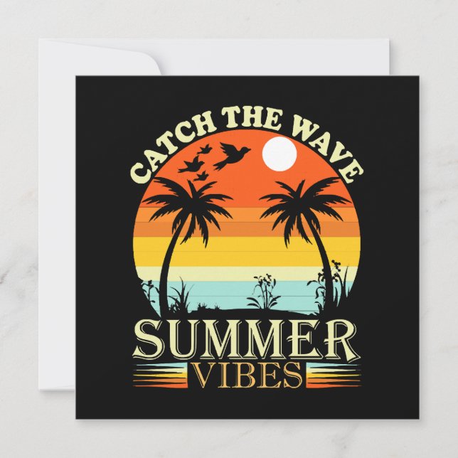 Catch the Wave Summer Vibes Invitation (Front)