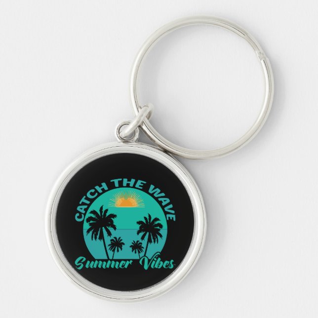 Catch the Wave Summer Vibes Key Ring (Front)