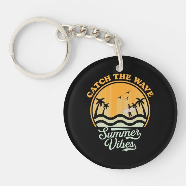  Catch the Wave Summer Vibes Key Ring (Front)