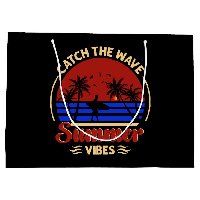 Catch the Wave Summer Vibes Large Gift Bag (Back)