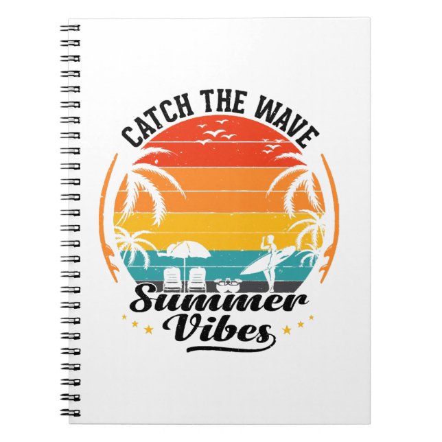 Catch the Wave Summer Vibes Notebook (Front)