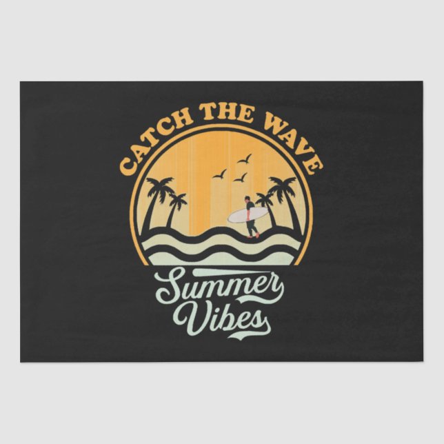 Catch the Wave Summer Vibes Tissue Paper (Front)