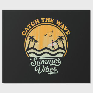 Catch the Wave Summer Vibes Wrapping Paper