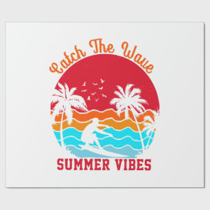 Catch the Wave Summer Vibes Wrapping Paper
