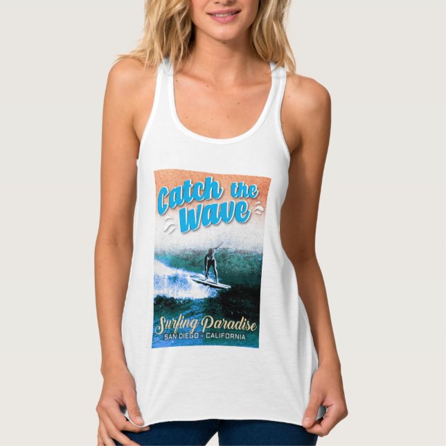Catch the Wave - Surfing Paradise Singlet (Front)