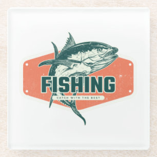 Catch With The Best Fishing Glass Coaster