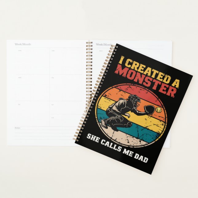 Catcher Softball Dad Father's Day Planner (Display)