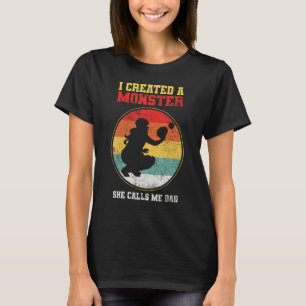 Catcher Softball Dad Father's Day T-Shirt