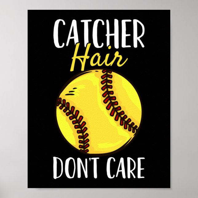 Catcher Softball Player Poster (Front)