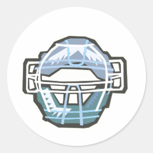 Catchers Mask Classic Round Sticker