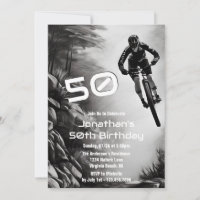 Catching Air - Mountain Bike Sketch 50th Birthday