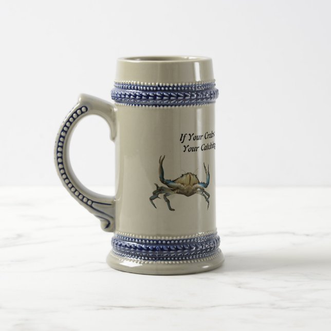 Catching Crabs, Funny,  Beer Stein (Left)